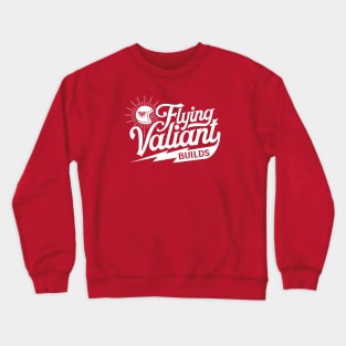 Flying Valiant Builds (Biker Style - White on Red) Crewneck Sweatshirt